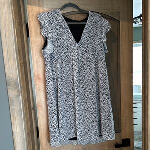 Black and White Floral Dress